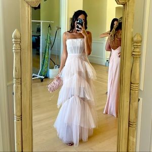 BCBG beautiful light pink tulle dress